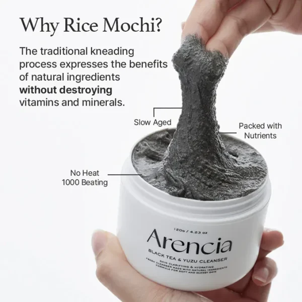 arencia-black-tea-rice-mochi-cleanser-120g-pic-2