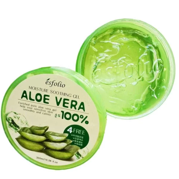 esfolio-moisture-soothing-gel-aloe-vera-100percent-300ml-pic-1