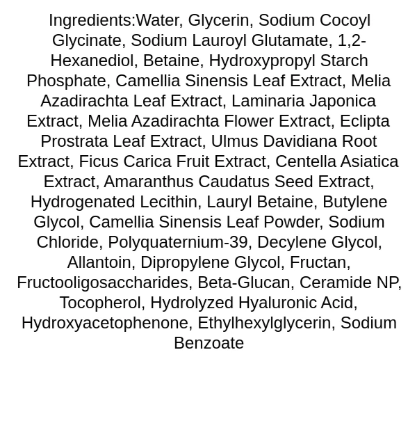 blab-matcha-hydrating-foam-cleanser-ingredients