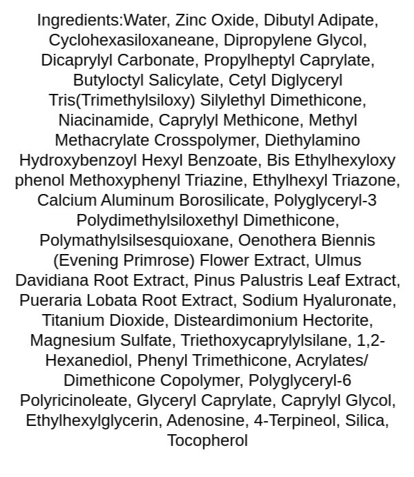 celimax-oil-control-light-sunscreen-ingredients