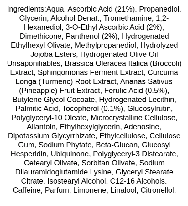 medicube-age-r-vita-c-pro-ampoule-ingredients