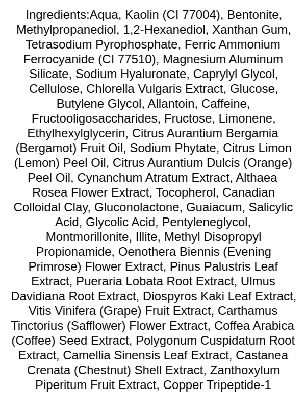 medicube-zero-pore-blackhead-mud-mask-ingredients