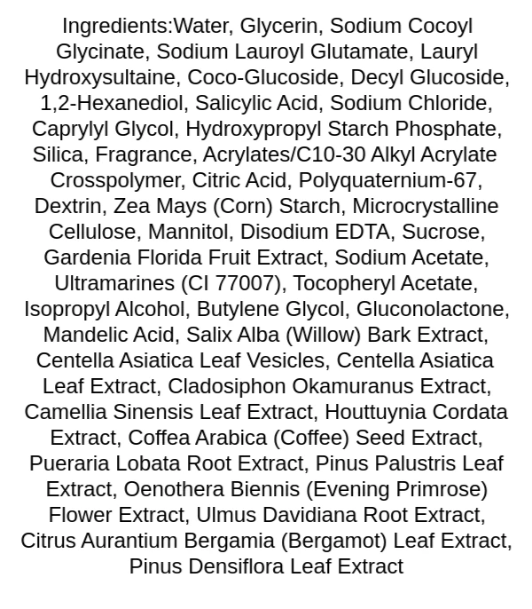 medicube-zero-pore-capsule-cleansing-foam-ingredients