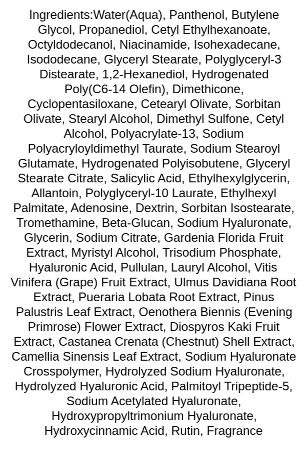 medicube-zero-pore-one-day-cream-ingredients