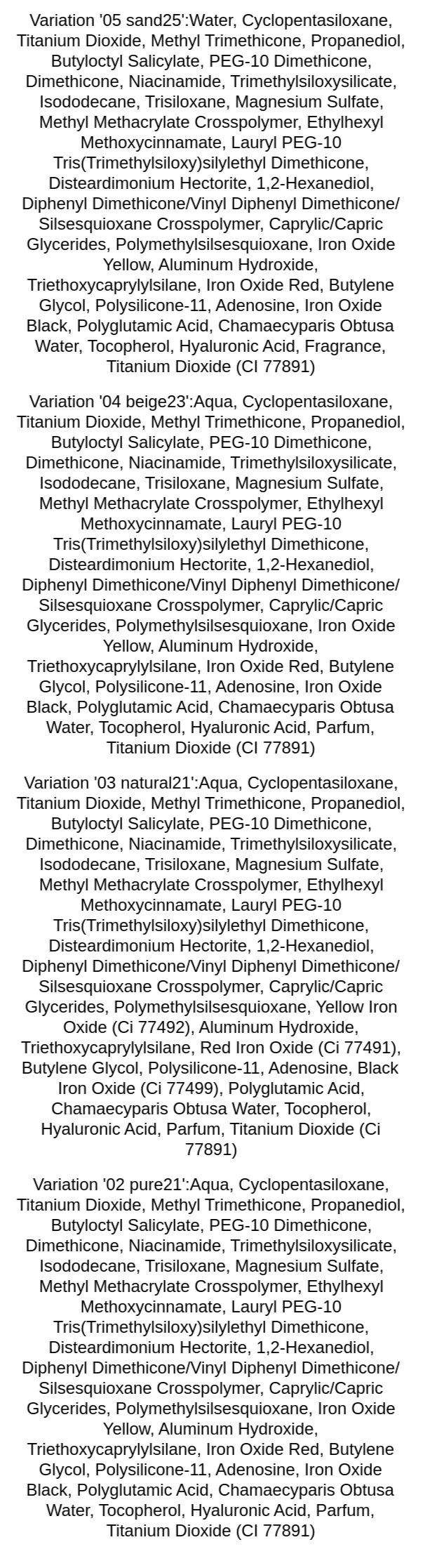 romandnd-nu-zero-cushion-ingredients