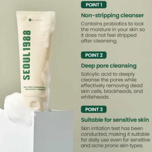 ksecret-seoul-1988-cleansing-foam-pine-cica-1percent-probiotics-150ml-pic-3