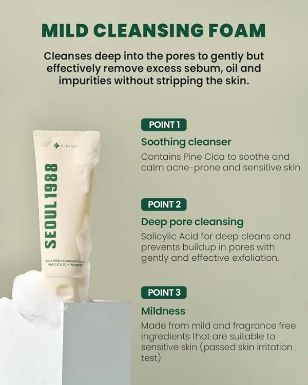 ksecret-seoul-1988-cleansing-foam-pine-cica-1percent-probiotics-150ml-pic-5