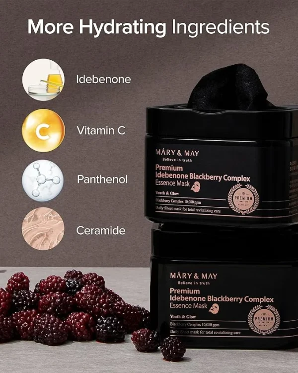 mary-and-may-premium-idebenone-blackberry-complex-essence-mask-20sheets-pic-4