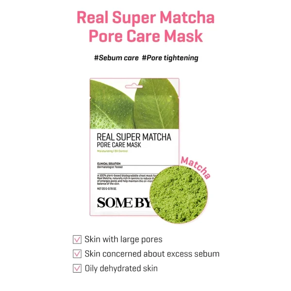 some-by-mi-real-super-matcha-pore-care-mask-20g-pic-1